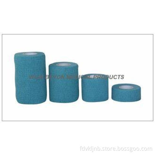 Self Adherent Latex-free Medical Cotton Elastic Bandage Blu